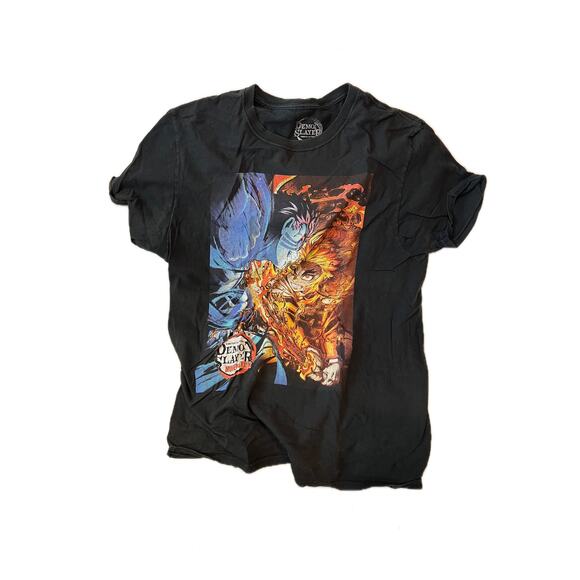 Demon Slayer Mugen Train Black T-Shirt Mens M - Picture 1 of 4